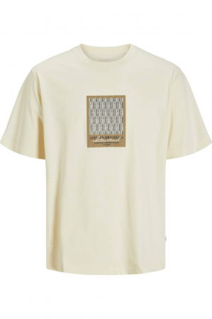 Tricou JACK &JONES Islington AOP - 12273019-Antique White [0]