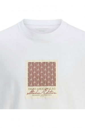 Tricou JACK &JONES Islington AOP - 12273019-Bright White [1]