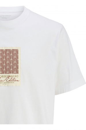 Tricou JACK &JONES Islington AOP - 12273019-Bright White [2]