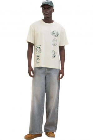 Tricou JACK &JONES Japan Crew SS25 - 12291125-Egret [3]