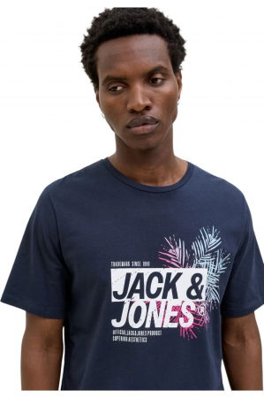 Tricou JACK &JONES Jaxon LN - 12269390-Sky Captain [2]