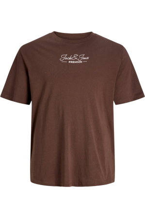 BĂRBAŢI - Tricou JACK &JONES Lalucas SS FST PLS - 12311936-Chocolate Martini