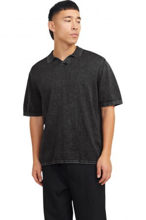 Tricou JACK &JONES Leo Knit Polo - 12268275-Caviar [0]