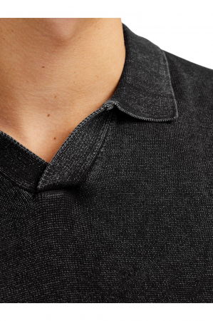 Tricou JACK &JONES Leo Knit Polo - 12268275-Caviar [3]