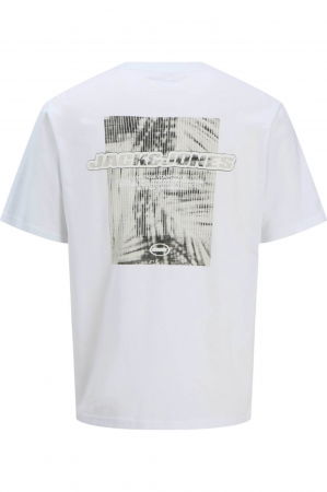 Tricou JACK &JONES Lido AOP Back Print - 12276629-Bright White [1]