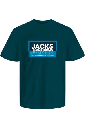 REDUCERI - Tricou JACK &JONES Logan Summer Print - 12283825-Deep Teal