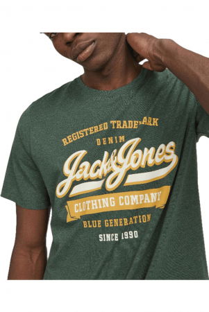 Tricou JACK &JONES Logo - 12246690-Dark Green [2]