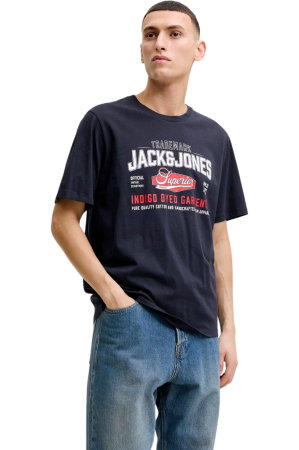 NOUTĂŢI - Tricou JACK &JONES Logo O-Neck SN - 12299017-Navy Blazer