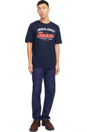 Tricou JACK &JONES Logo SS25 - 12268267-Sky Captain [3]