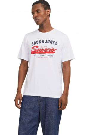 REDUCERI - Tricou JACK &JONES Logo SS25 - 12268267-White