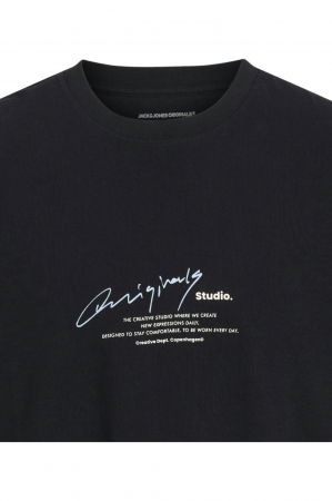 Tricou JACK &JONES Manchester Script - 12273373-Black [1]