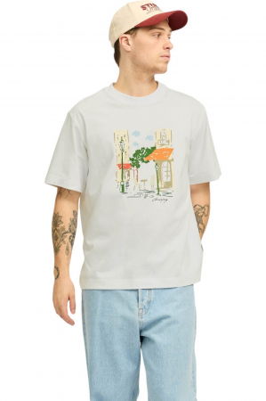 REDUCERI - Tricou JACK &JONES Manchester Sketch - 12273549-Antique White