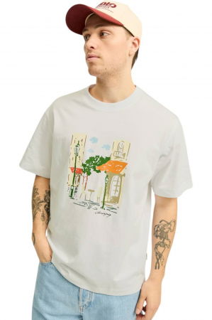 Tricou JACK &JONES Manchester Sketch - 12273549-Antique White [2]