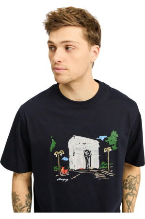 Tricou JACK &JONES Manchester Sketch - 12273549-Black [2]