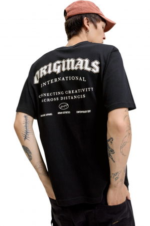 Tricou JACK &JONES Meadows Typo - 12283848-Black [2]