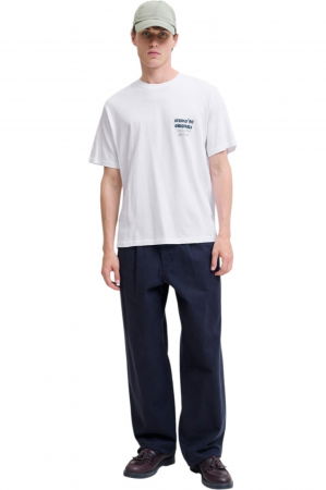 Tricou JACK &JONES Meadows Typo - 12283848-Bright White [4]