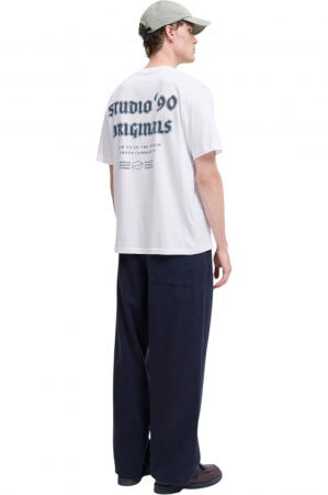 Tricou JACK &JONES Meadows Typo - 12283848-Bright White [3]