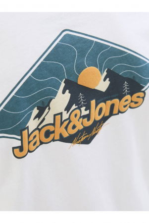 Tricou JACK &JONES Mine Crew JNR - 12279668-White [3]