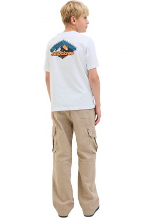 Tricou JACK &JONES Mine Crew JNR - 12279668-White [1]