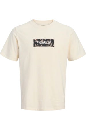 NOUTĂŢI - Tricou JACK &JONES Montauk Front - 12297890-Antique White