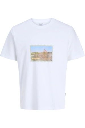 NOUTĂŢI - Tricou JACK &JONES Montauk Photo - 12290890-Bright White