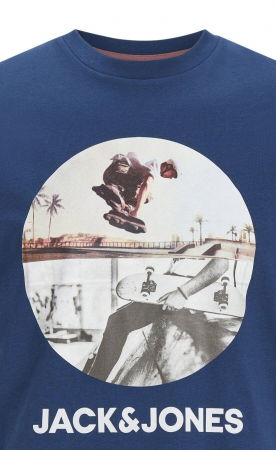 Tricou JACK &JONES Navin - 12247982-Ensign Blue [1]