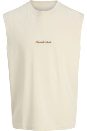 BĂRBAŢI - Tricou JACK &JONES Norrebro Emb SI LN - 12292009-Antique White