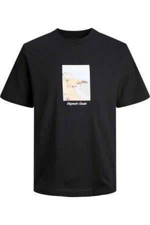 Tricou JACK &JONES Norrebro Photo LN - 12291022-Black [2]