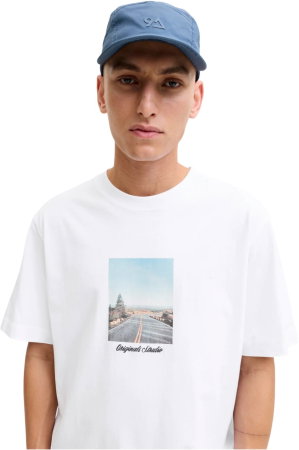 Tricou JACK &JONES Norrebro Photo LN - 12291022-Bright White [4]