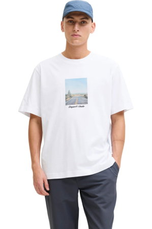 NOUTĂŢI - Tricou JACK &JONES Norrebro Photo LN - 12291022-Bright White