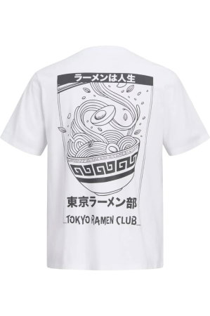 Tricou JACK &JONES Osaka Back Print Ramen SS - 12297699-Bright White-R [1]
