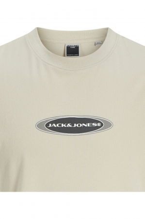 Tricou JACK &JONES Pacer Branding - 12273880-Moonbeam [1]