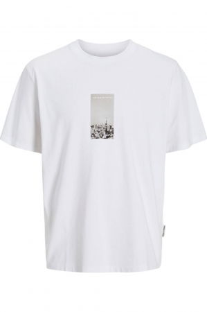 REDUCERI - Tricou JACK &JONES Pacer Photo Branding - 12273775-Bright White
