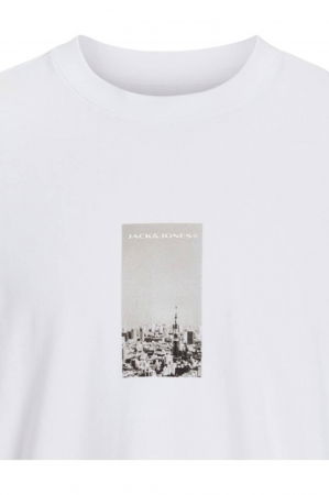 Tricou JACK &JONES Pacer Photo Branding - 12273775-Bright White [1]