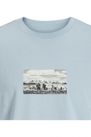 Tricou JACK &JONES Pacer Photo Branding - 12273775-Subdued Blue [1]
