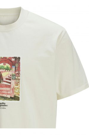 Tricou JACK &JONES Paros Graphics Front - 12273494-Antique White [3]