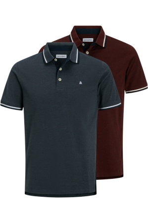 NOUTĂŢI - Tricou JACK &JONES Paulos Polo 2PK - 12191216-Fired Brick