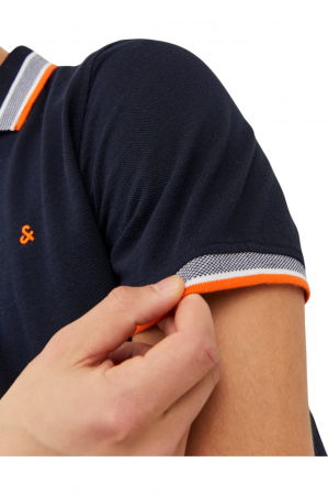 Tricou JACK &JONES Paulos Polo SS - 12136668-Black Navy [2]