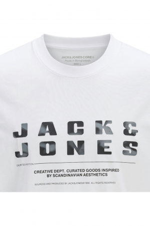 Tricou JACK &JONES Recharge Front - 12274716-Bright White [1]