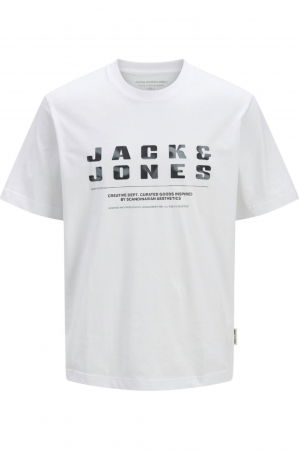 BĂRBAŢI - Tricou JACK &JONES Recharge Front - 12274716-Bright White