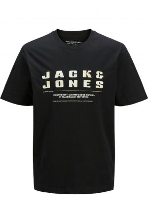 TRICOURI - Tricou JACK &JONES Recharge Front Branding JNR - 12274730-Black