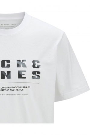 Tricou JACK &JONES Recharge Front Branding JNR - 12274730-Bright White [3]