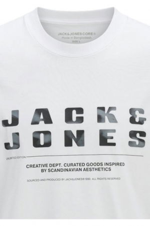 Tricou JACK &JONES Recharge Front Branding JNR - 12274730-Bright White [1]