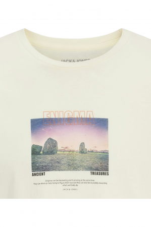 Tricou JACK &JONES Ryu Crew Neck - 12278540-Antique White [1]