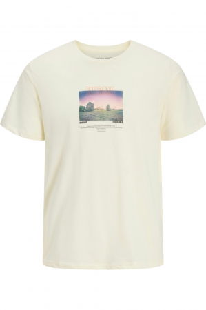 TRICOURI - Tricou JACK &JONES Ryu Crew Neck - 12278540-Antique White