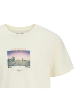 Tricou JACK &JONES Ryu Crew Neck - 12278540-Antique White [2]