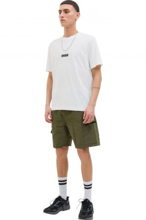 Tricou JACK &JONES Sago Logo Slub - 12276524-Bright White [3]