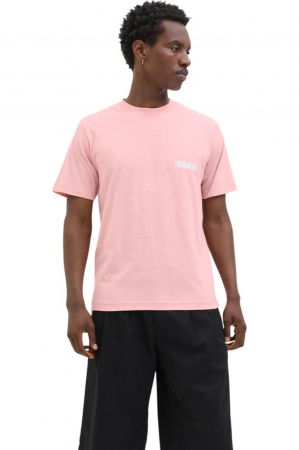REDUCERI - Tricou JACK &JONES Sago Logo Slub - 12276524-Pink Icing
