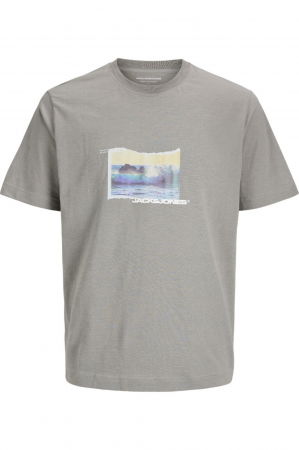 ÎMBRĂCĂMINTE - Tricou JACK &JONES Sago Photo Slub - 12276525-Gray Flannel
