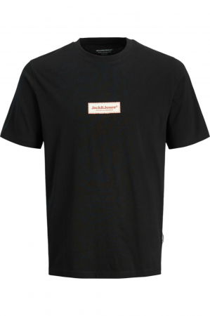 REDUCERI - Tricou JACK &JONES Split Fakestitch Branding - 12273182-Black